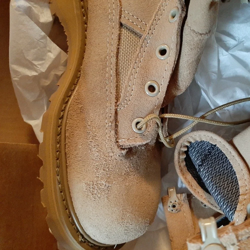 NEW Army Desert Temperate Weather Work Combat Boots Military Bates Tan‎ 4.5N